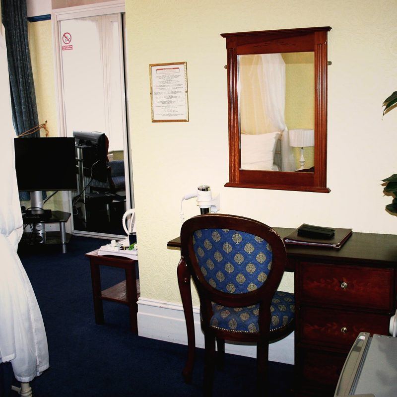 Bedroom writing desk and armchair
